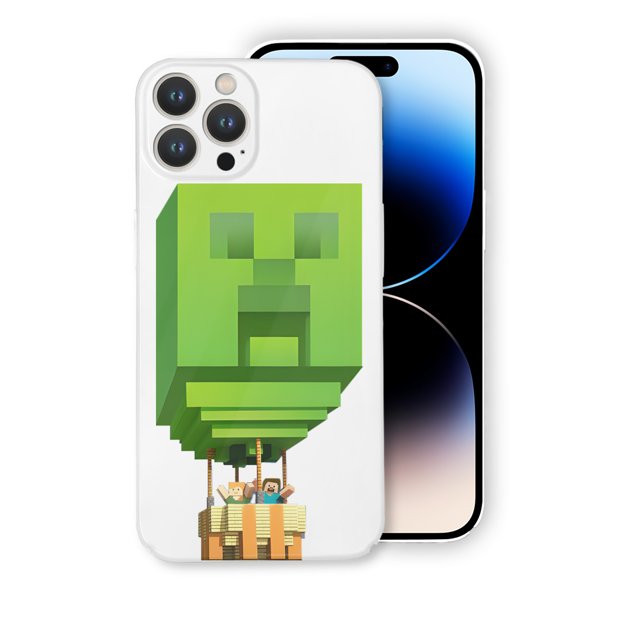 （画像用） マインクラフト ブロックの世界 Minecraft MC Block world 【iPhone 14シリーズ対応】ハードケース